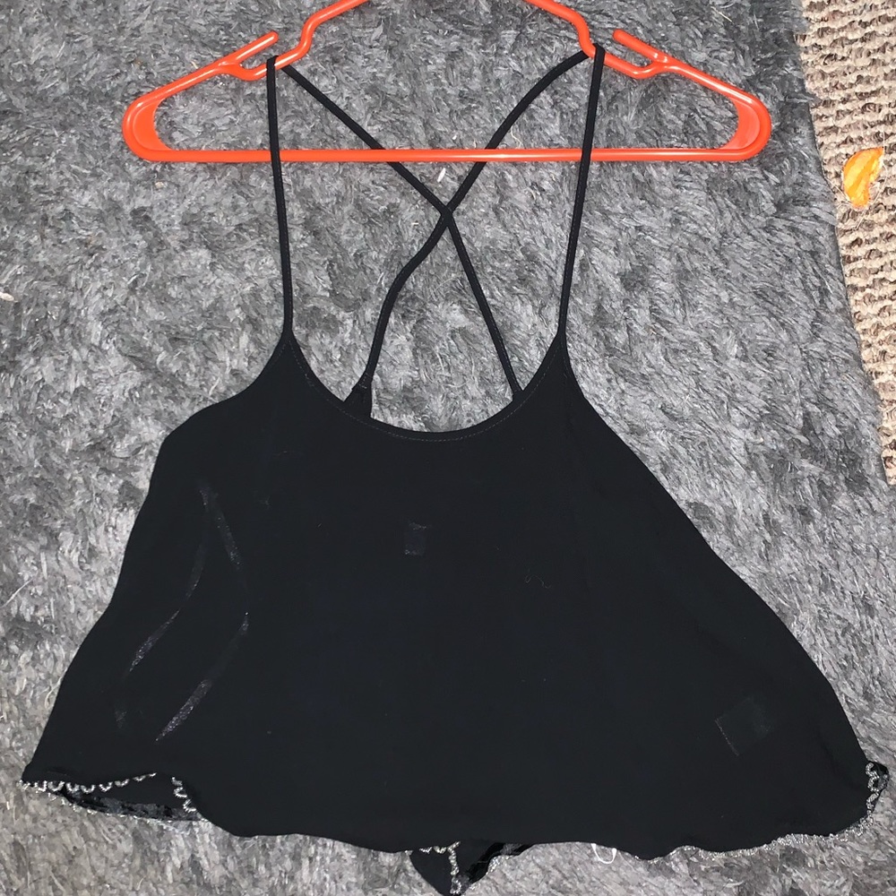 Black crop top